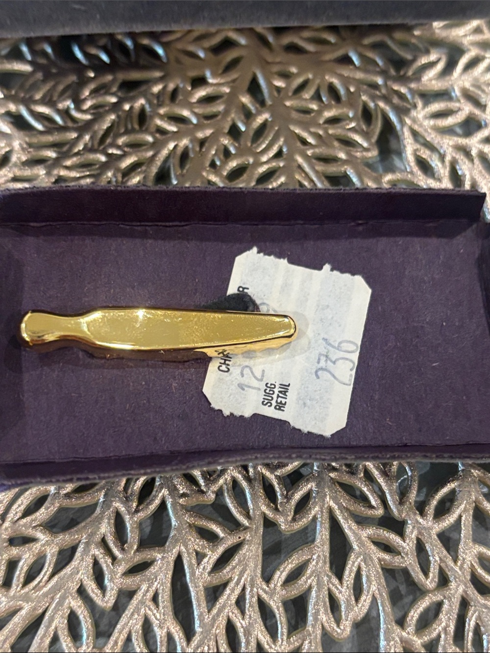 Vintage Christian Dior Gold Plate Tie
Clip Circa 1970 In Original Velvet
Case - Picture 4 of 5